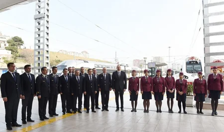 Prezident İlham Əliyev Sumqayıt Dəmir Yolu Vağzalı Kompleksinin açılışında iştirak edib - ƏLAVƏ OLUNUB