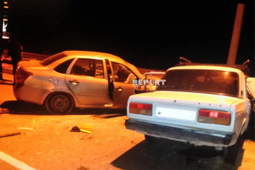 В Баку столкнулись два такси, 6 человек пострадали