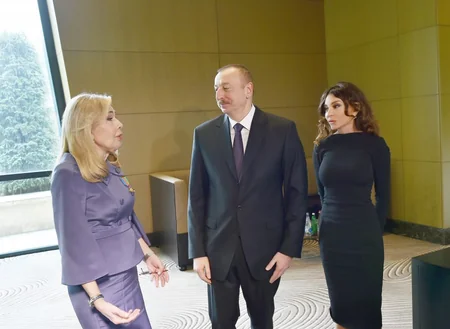 President Ilham Aliyev presents Dostlug Order to President of ELPIDA Association