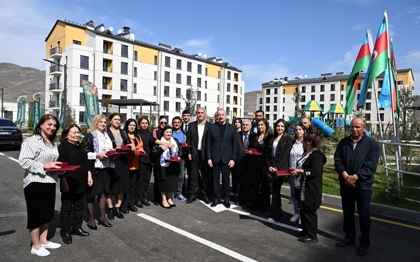 President and First Lady attend inauguration of new residential complex in Sugovushan