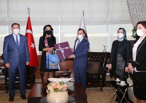 Səbinə Əliyeva Türkiyənin Konstitusiya Məhkəməsinin sədri ilə görüşüb
