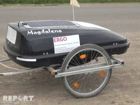 Alman s​əyyah 8 ölkəni piyada keçərək Azərbaycana çatıb - FOTO