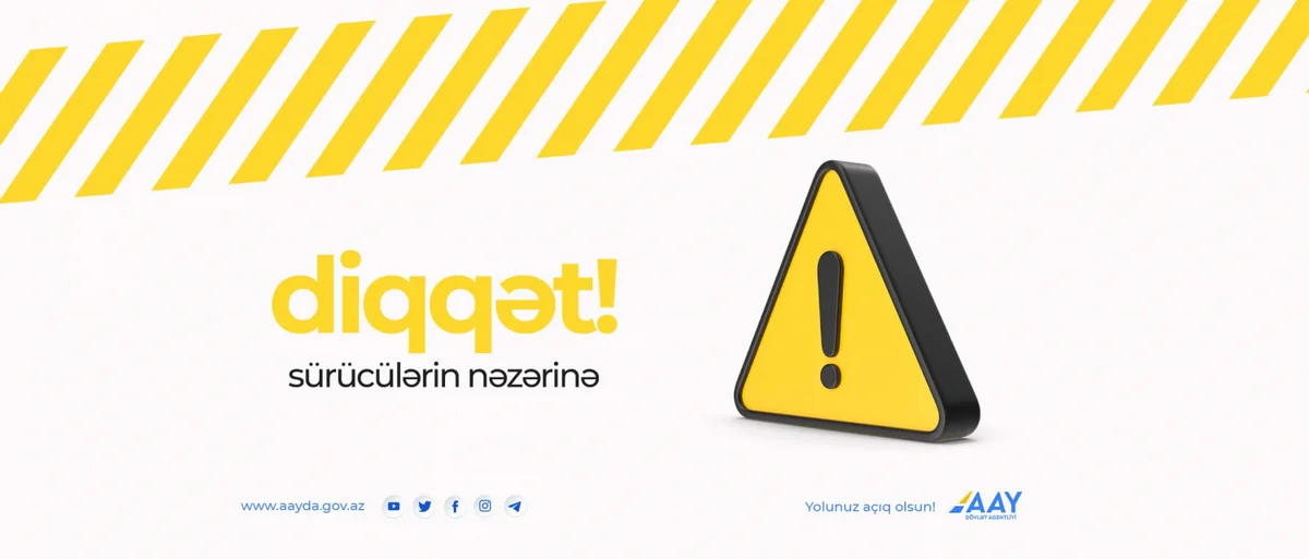 Bakı-Şamaxı-Yevlax avtomobil yolunun bir hissəsində rənglənmə işi aparılır