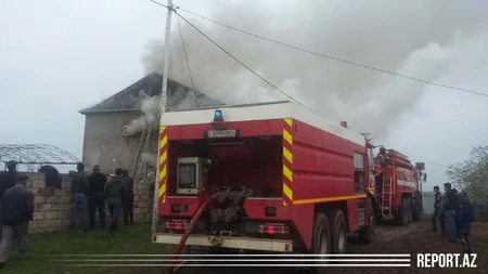 Cəlilabadda ev yandı - VİDEO - YENİLƏNİB