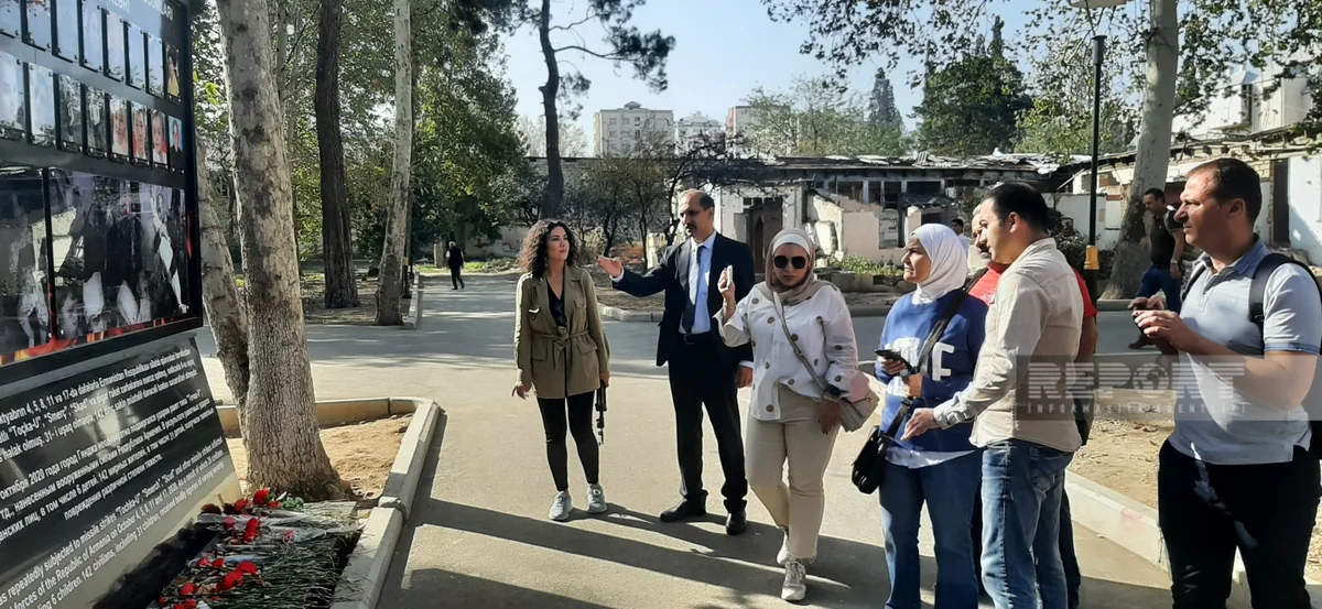 Foreign media representatives visiting Ganja city