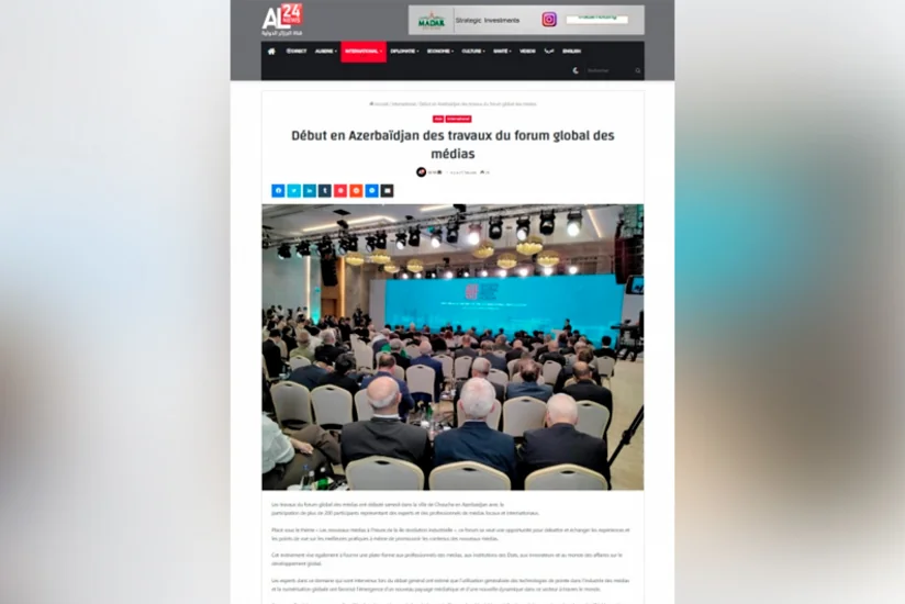 Azərbaycan Prezidentinin Şuşa Forumundakı çıxışı dünya mediasının diqqət mərkəzində qalmaqda davam edir