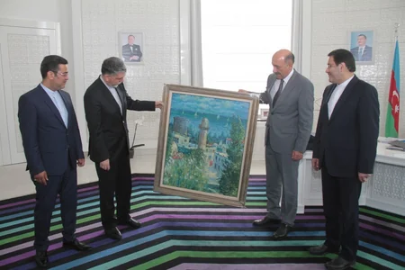 Əbülfəs Qarayev İranın mədəniyyət və islami irşad naziri ilə görüşüb