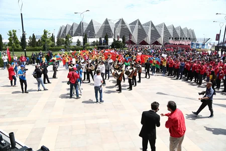 Xoşbəxt Yusifzadə TEKNOFEST-Azərbaycanın keçirildiyi əraziyə baş çəkib