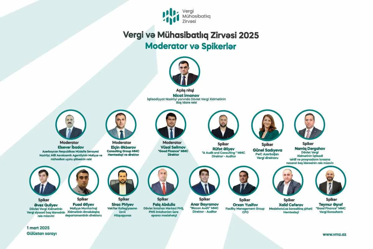 Vergi və Mühasibatlıq Zirvəsinin spikerləri bəlli oldu!