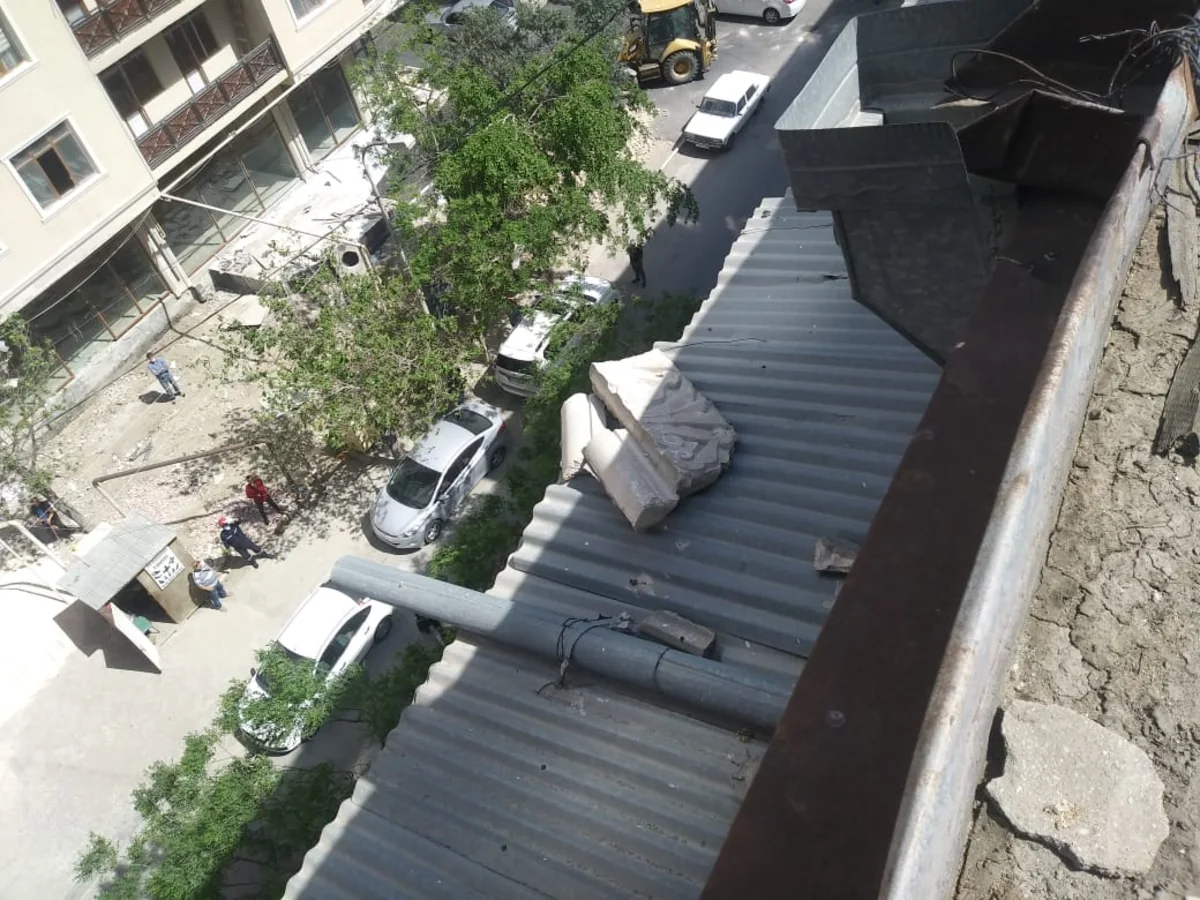 Bakıda beşmərtəbəli binada yaranmış təhlükə aradan qaldırılıb