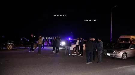 Bakı Kənar Dairəvi-1 avtomobil yolunun sol tərəfindəki yamacda uçqun olub