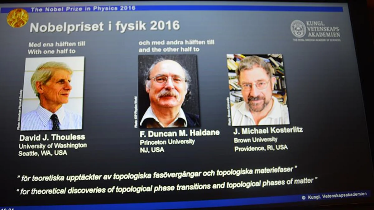 Winners of Nobel Prize in Physics announced