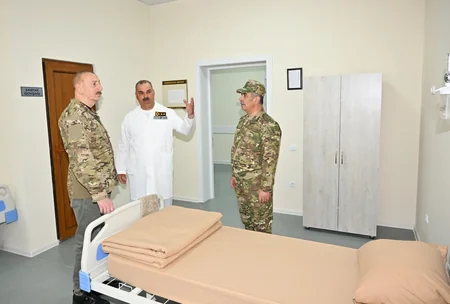 Prezident İlham Əliyev Kəlbəcərdə hərbi hospitalın açılışında iştirak edib