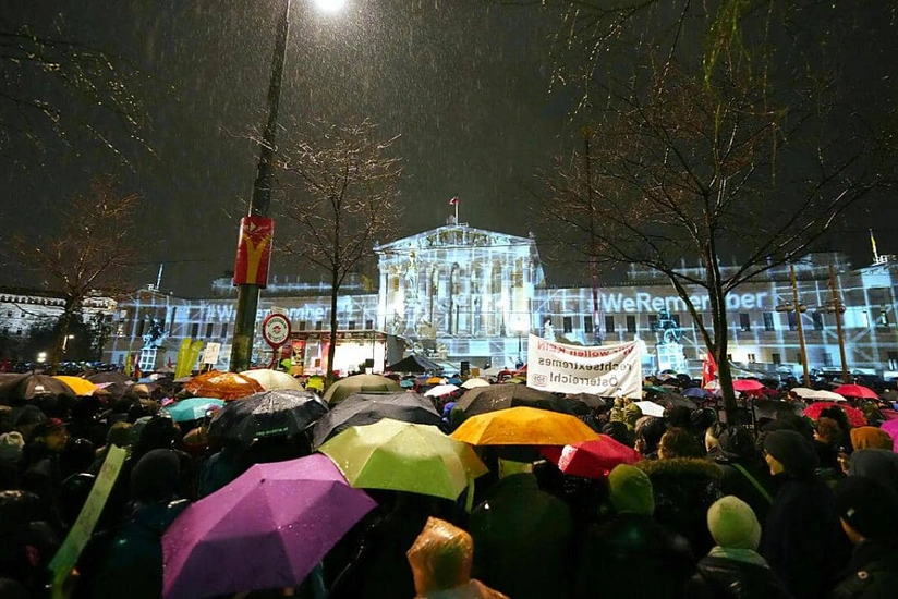 Vyanada sağçılara qarşı genişmiqyaslı etiraz aksiyası keçirilib