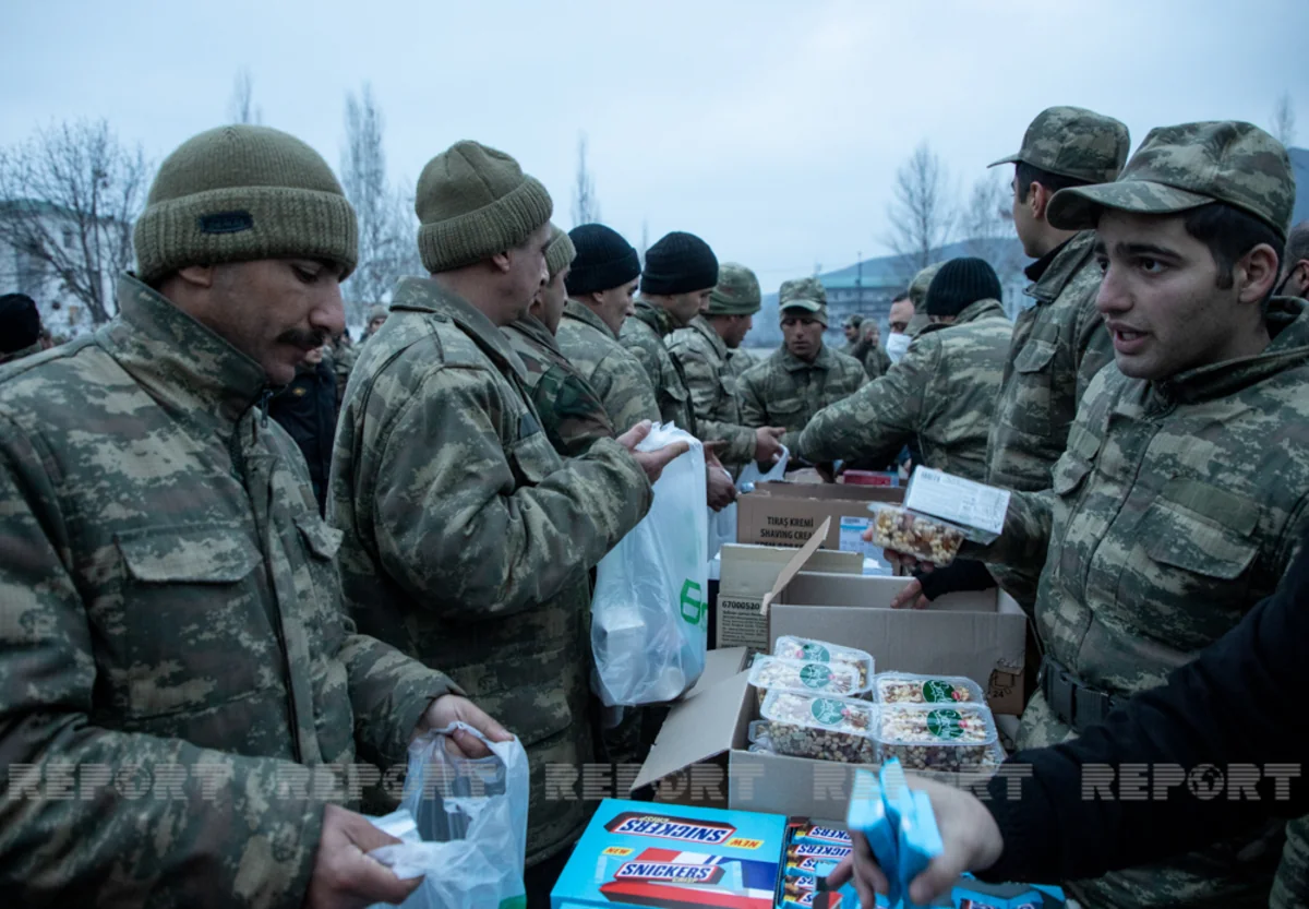 Qubadlıda xidmət edən əsgərlərimizə sovqat paylanılıb