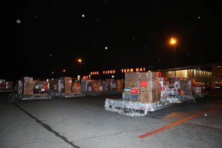 Another humanitarian aid plane leaves for Turkiye on instructions of Mehriban Aliyeva
