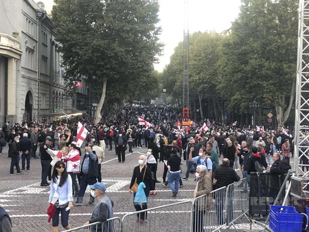 В Тбилиси завершился митинг сторонников Саакашвили
