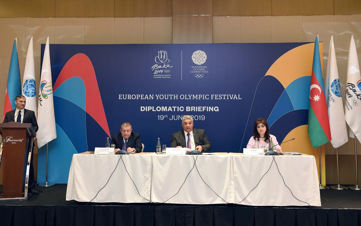 “Bakı-2019” Avropa Gənclər Yay Olimpiya Festivalı diplomatik brifinqə ev sahibliyi edib