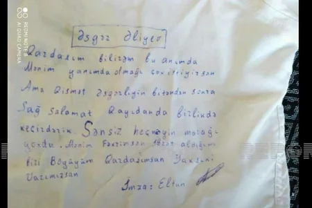 19 yaşlı şəhidin atası: Döyüş yoldaşları deyirlər ki, Eltun düşmənə qan uddururdu