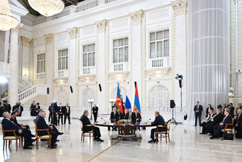 Joint statement of Azerbaijani, Russian and Armenian leaders made public