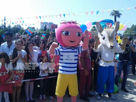 ​İlk Avropa Oyunlarının məşəli Balakən rayonuna gətirilib - FOTO