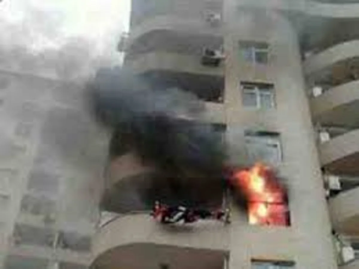 Nəsimi rayonunda çoxmərtəbəli binada yanğın olub