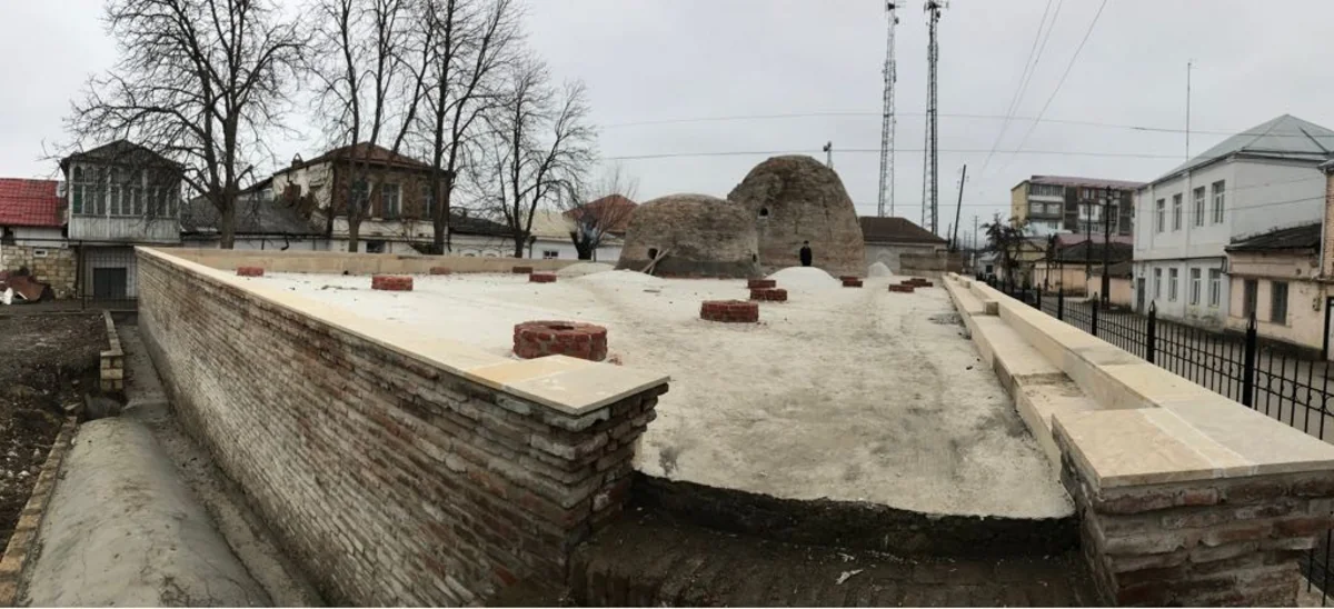 Qubadakı “Hündür günbəzli hamam” abidəsində təmir-bərpa işləri başlayıb