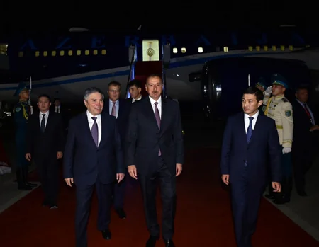 ​İlham Əliyev Qazaxıstana işgüzar səfərə gedib