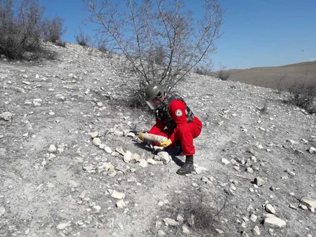 Qazaxda 1 top mərmisi və 6 mina tapılıb