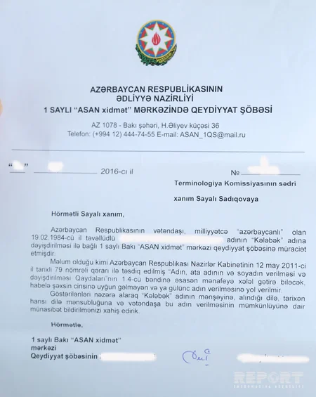 Bəzi valideynlər övladlarına “Küftəxanım”, “Edvart Kan”, “Haspina”, “Ariana”, “Nuraairis”, “Duam” adlarını vermək istəyib - SİYAHI