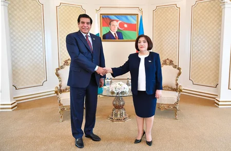 Azərbaycan və Pakistan parlament sədrlərinin görüşü olub