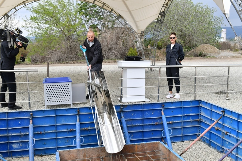 Prezident və birinci xanım Ağdamda salınacaq yeni yaşayış məhəllələrinin təməlini qoyublar - YENİLƏNİB-2
