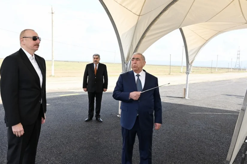 President Ilham Aliyev attends inauguration of highway in Hajigabul district