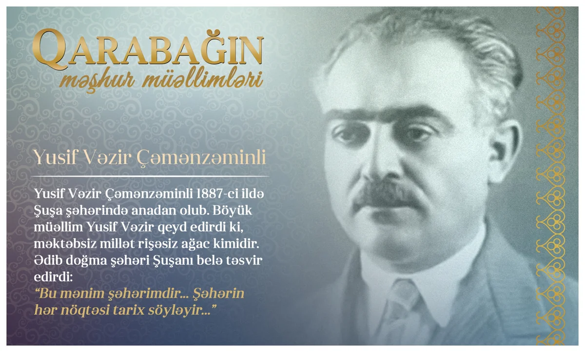 Знаменитые учителя Карабаха – Юсиф Везир Чеменземинли 