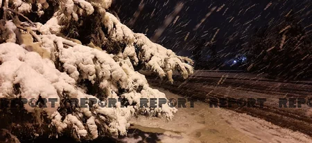 В Гяндже выпал снег