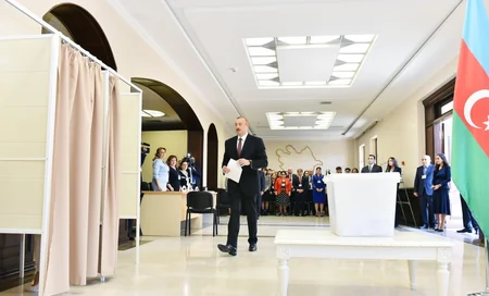 Prezident İlham Əliyev səs verib