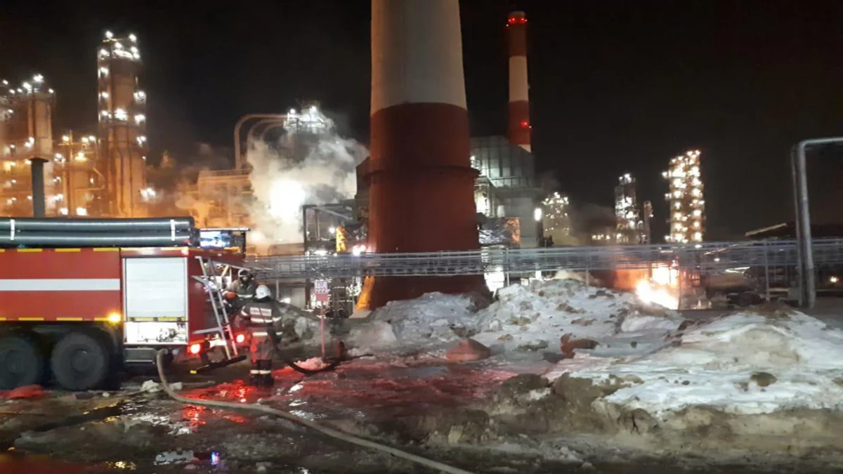 Massive fire breaks out at oil refinery in Russia's Ufa after drone attack