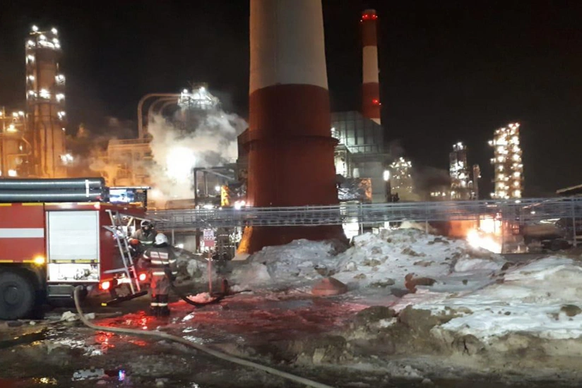 Massive fire breaks out at oil refinery in Russia's Ufa after drone attack