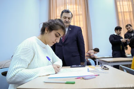 Media tour observes exam process in ASOIU and UFAZ - PHOTO REPORT