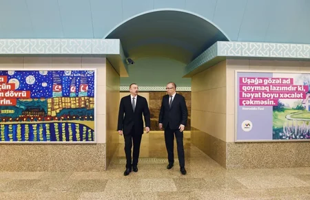 Metronun “Sahil” stansiyası istifadəyə verilib