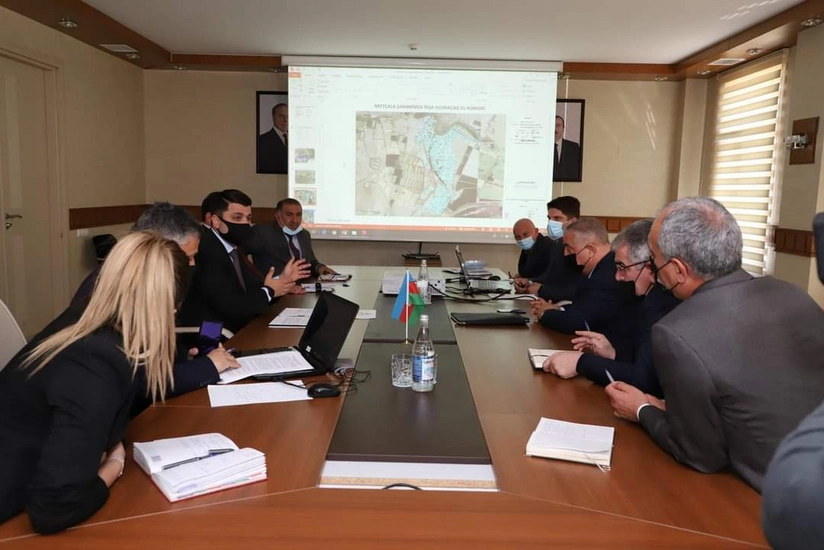 Neftçalada icra olunacaq yeni içməli su layihəsinin təqdimatı olub