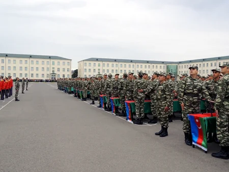Azərbaycan hərbi qulluqçularının andiçmə mərasimi keçirilib - FOTO