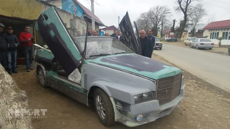 Azərbaycanda qeyri-adi avtomobil hazırlanıb - FOTO