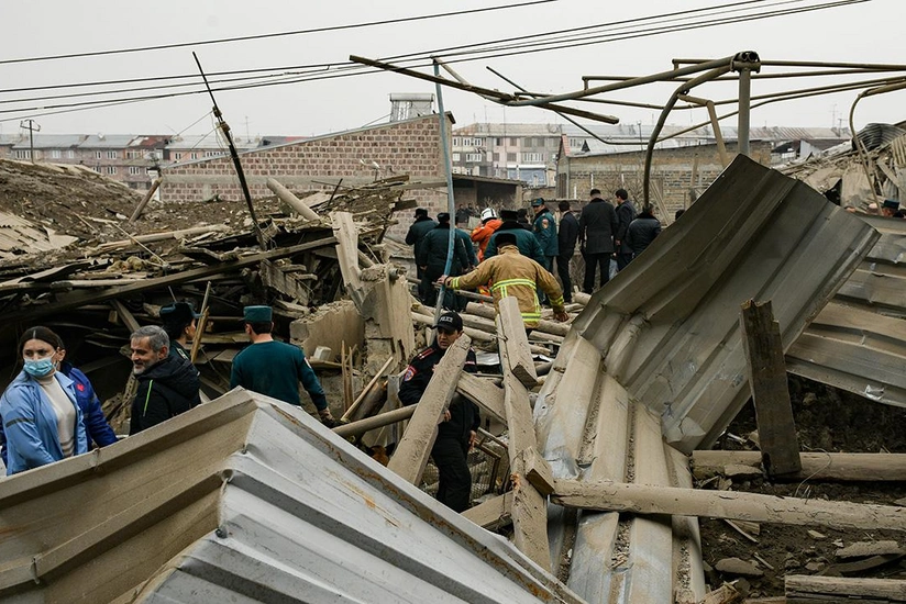 34 houses affected by explosion in Yerevan