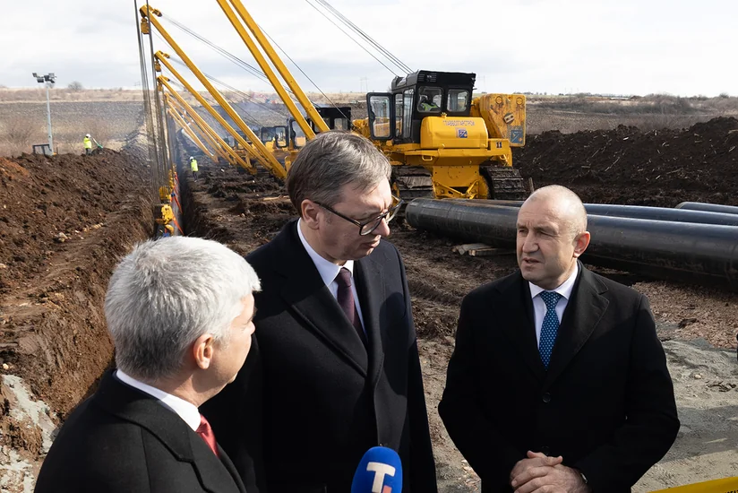 Лидеры Болгарии и Сербии ознакомились со строительством газопровода, по которому будет импортироваться азербайджанский газ
