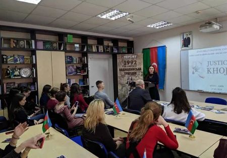 Kiyev Universitetində Xocalı faciəsinə həsr olunmuş tədbir keçirilib