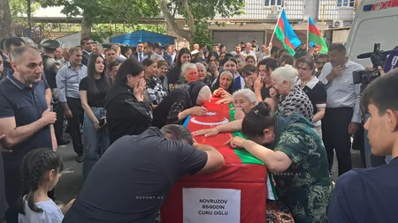 В Мингячевире простились с шехидом I Карабахской войны Асаддином Новрузовым - ВИДЕО