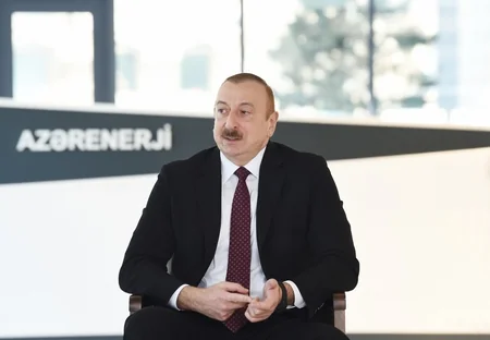 Президент Ильхам Алиев принял участие в открытии комплекса ОАО Азерэнержи