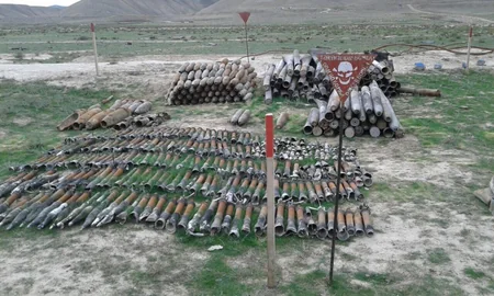 Xızıda daha 136 ədəd partlamamış hərbi sursat aşkarlanıb