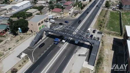 Bakı-Şamaxı-Yevlax avtomobil yolunda piyada keçidi istifadəyə verilib